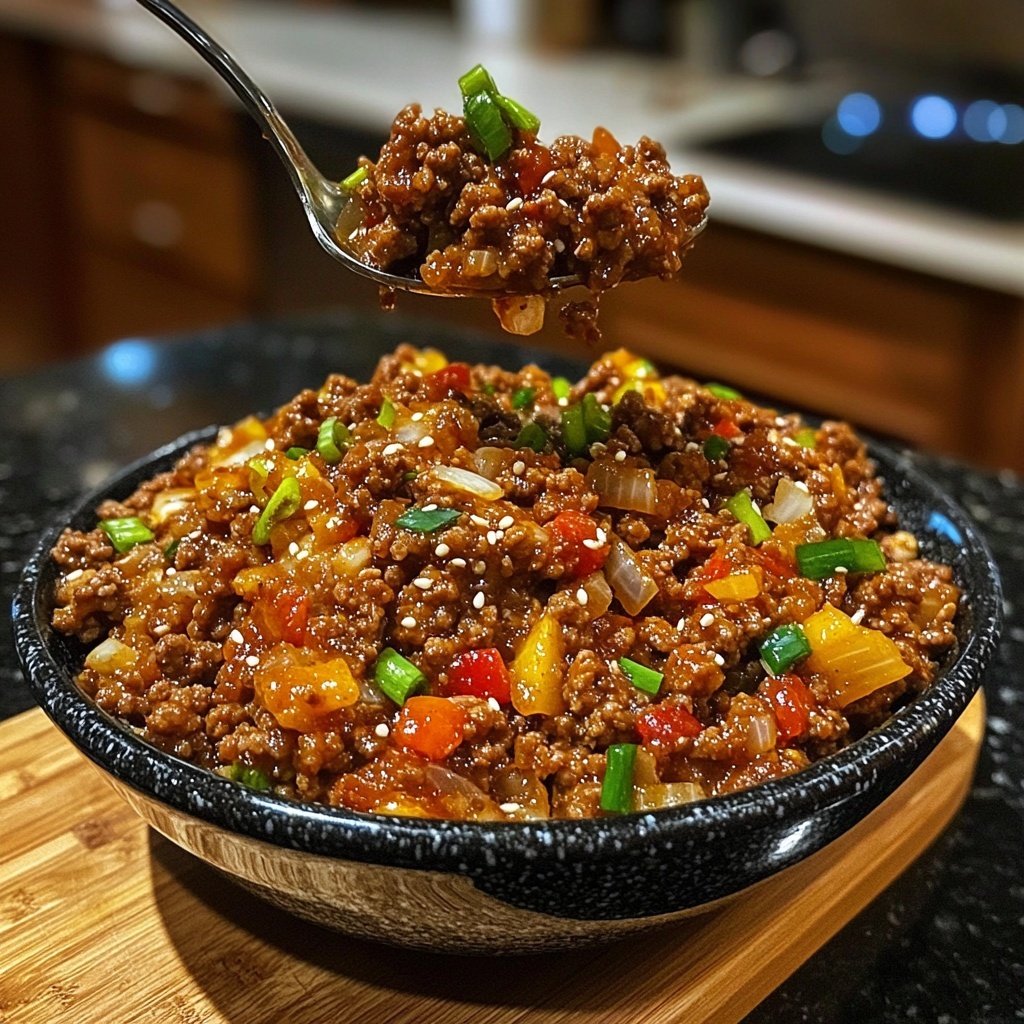 Quick Easy Korean Ground Beef Bowl