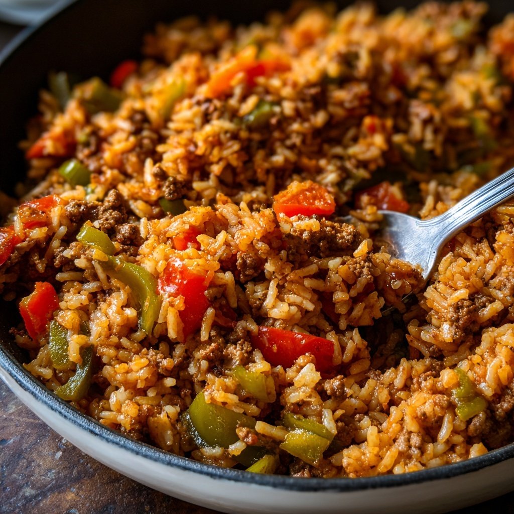 Quick Ground Beef And Rice Skillet