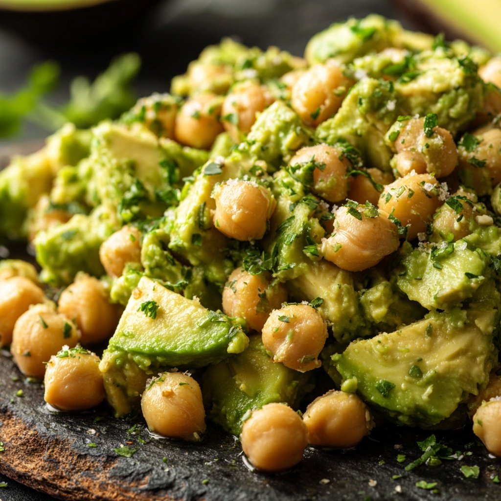 Healthy & Light Avocado Chickpea Salad