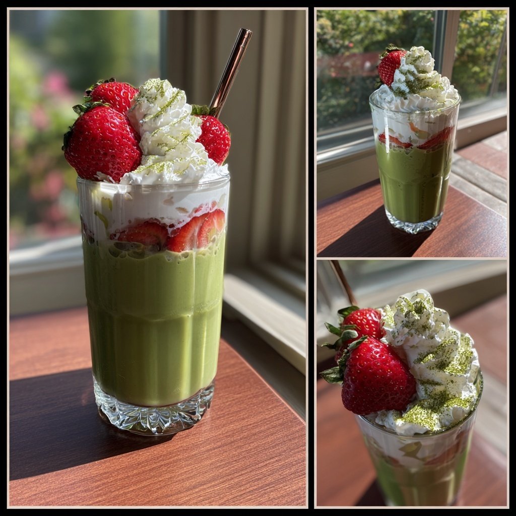 Strawberry Matcha Latte Iced Version