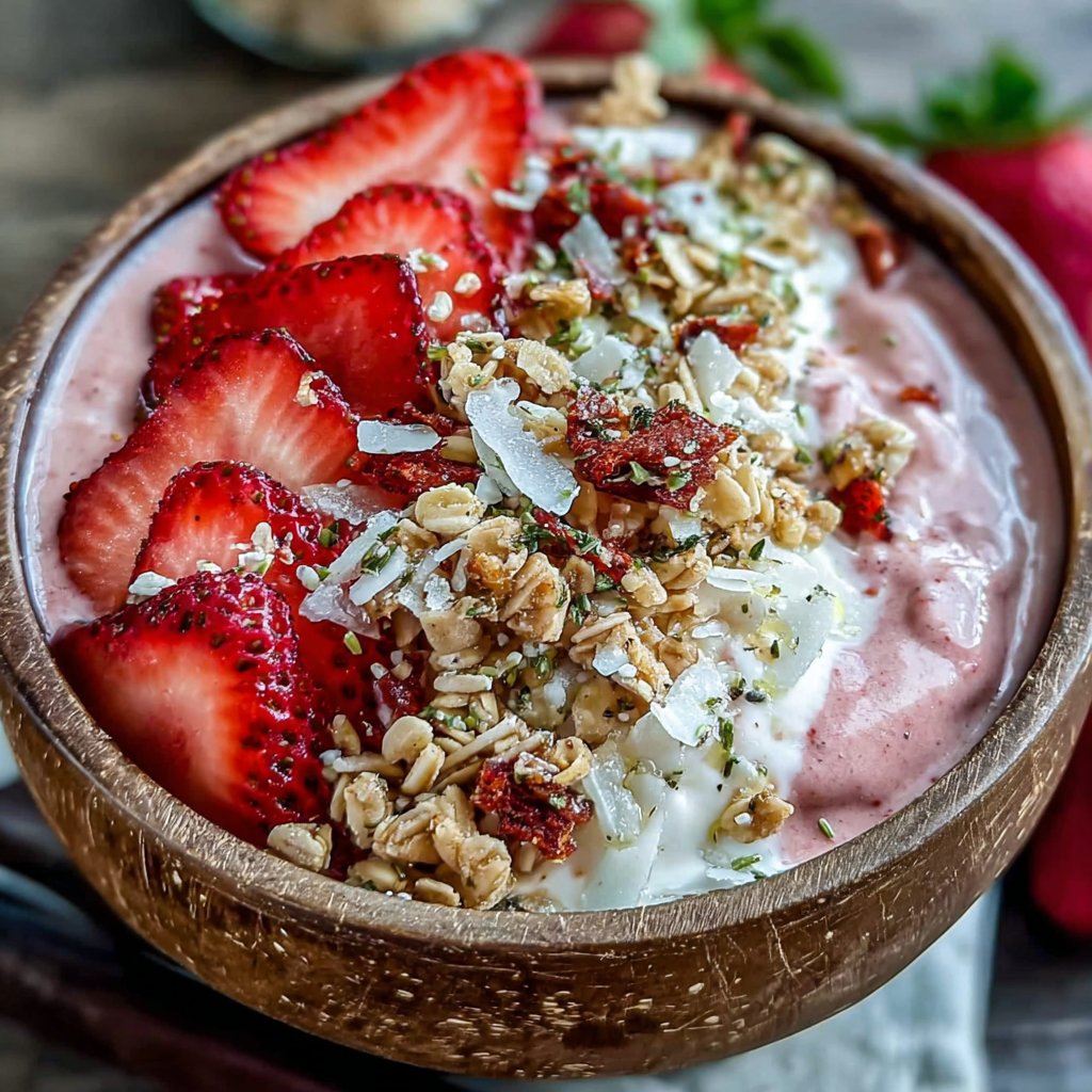 Fresh Strawberry Smoothie Bowl