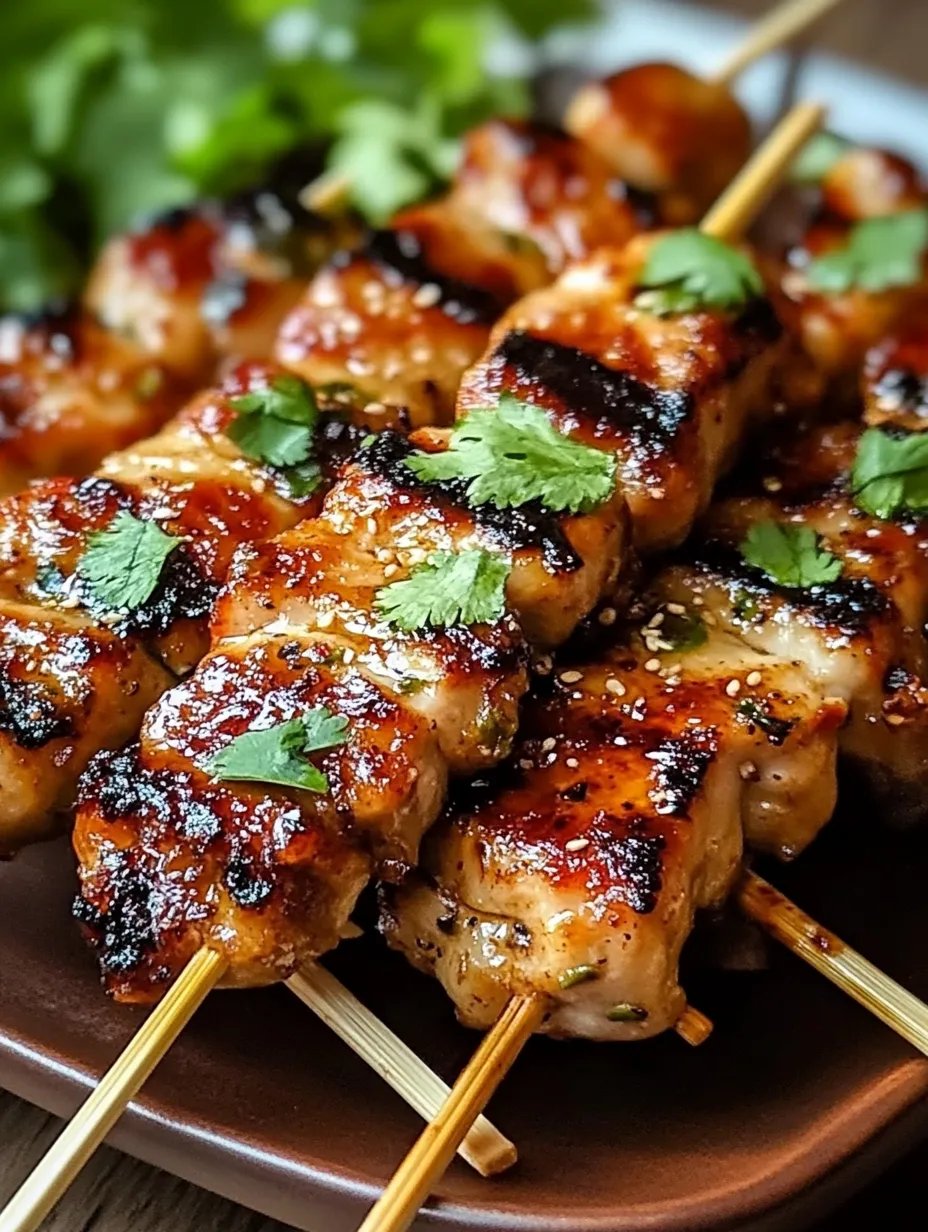 Grilled Thai Coconut Chicken Skewers