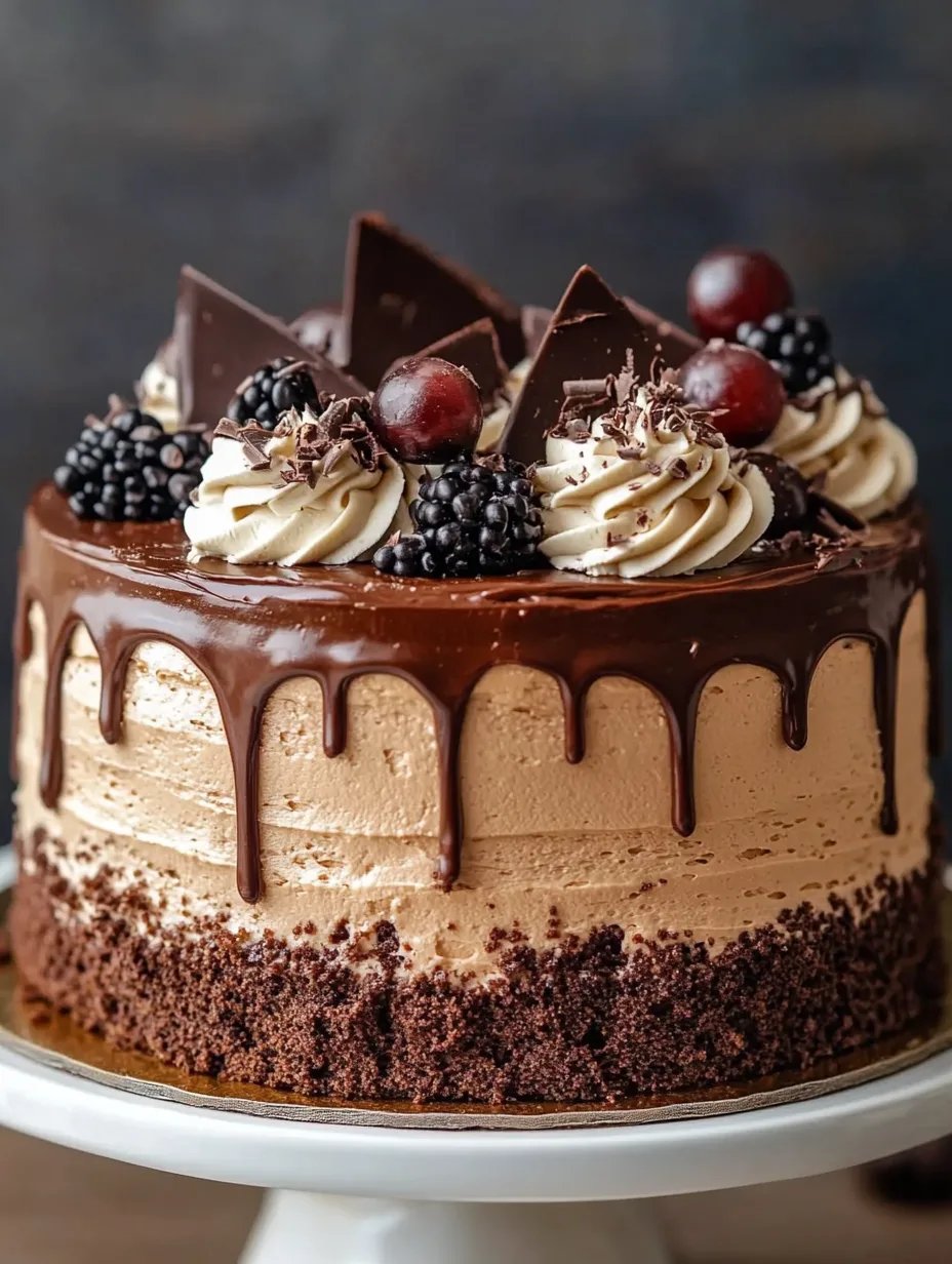 Decadent Tuxedo Cake – Triple Chocolate Mousse Cake Recipe