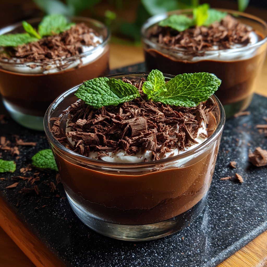 Chocolate Mint Dessert Cups