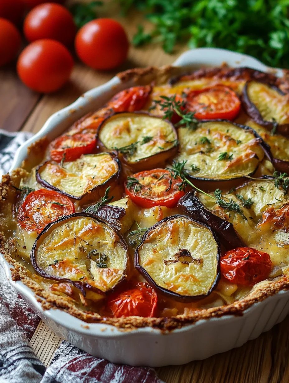 Easy Summer Tomato and Eggplant Pie